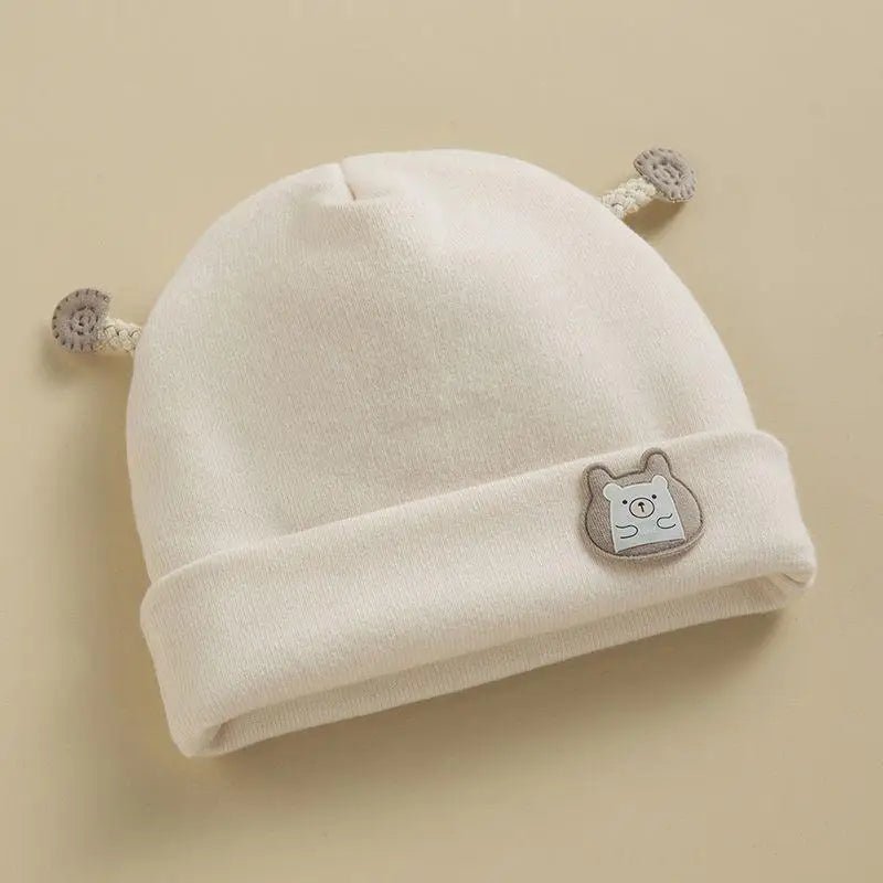 0 - 6Mouths Newborn Fetal Hat Cute Cartoon Baby Bear Beanies Spring Autumn Pure Cotton Pullover Cap Boys Girls Kids Warm Bonnet - Clothesfassion.store