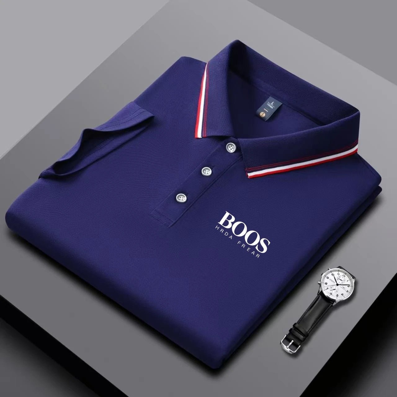 Embroidered New Men's Business Casual Short Sleeved Polo Shirt, Fashionable, Breathable, Comfortable and Versatile Top - Clothesfassion.store