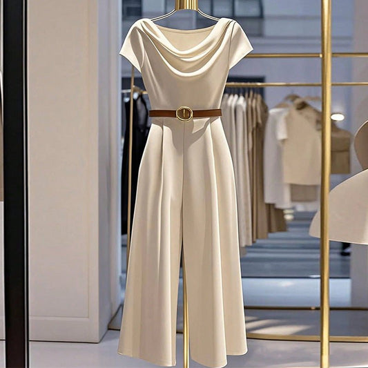 European And American Elegant Style Satin Jumpsuit - Clothesfassion.store