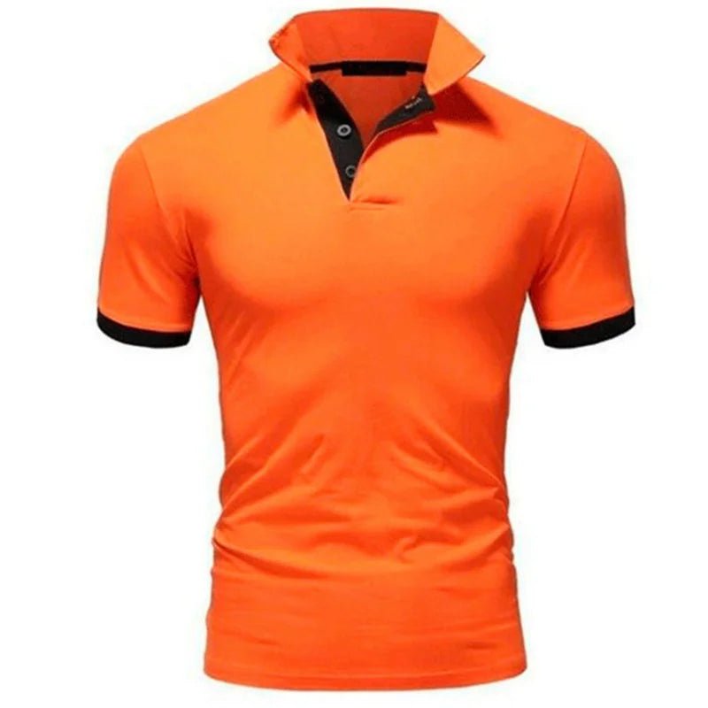 Men's Short Sleeve Polo Shirts Casual Slim Fit Basic Designed Shirts Quick - drying Anti - wrinkle Tops - Clothesfassion.store