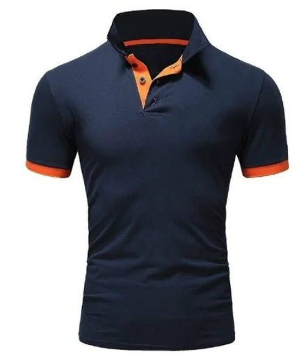 Men's Solid Color Short Sleeve T-Shirt Collar Polo Comfortable Breathable Fashion Basic Fit for Spring/Summer - Clothesfassion.store