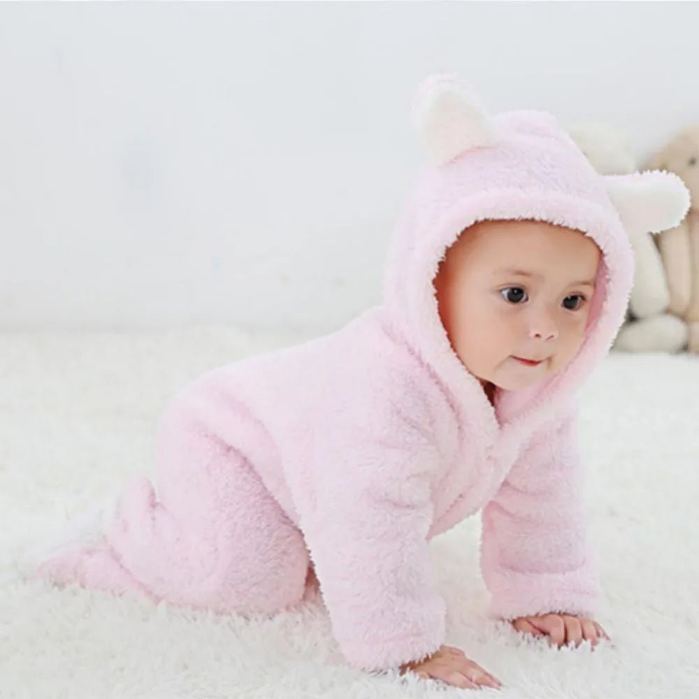 Newborn Baby Rompers Winter Warm Fleece Bebe Boys Girl Costume Infant Girls Clothing Animal Overall Baby Jumpsuits Xmas Outfit - Clothesfassion.store