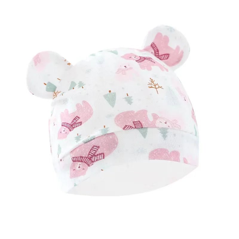 0 - 6Mouths Newborn Fetal Hat Cute Cartoon Baby Bear Beanies Spring Autumn Pure Cotton Pullover Cap Boys Girls Kids Warm Bonnet - Clothesfassion.store