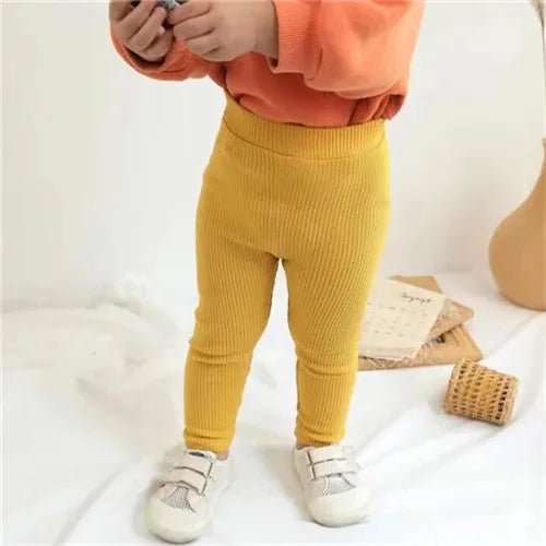 1 - 6Years Cotton Big PP Pants Spring Autumn Baby Girls Leggings Casual Kids Fashion Solid Long Trousers Children's Pants 2024 New - Clothesfassion.store
