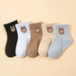 10 pairs cute little bear casual short elastic mid - calf socks, baby socks, boys' socks, girls' socks, children's socks - Clothesfassion.store