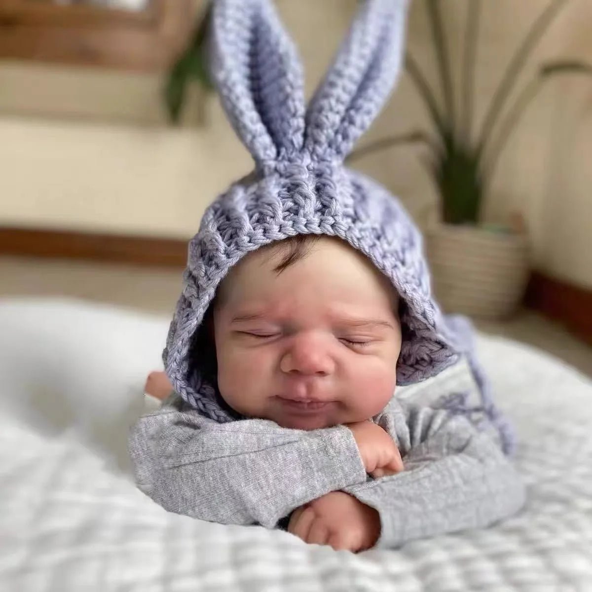 1PC 20 "/ 48 cm Blue Reborn doll, soft vinyl baby doll children's toy gift, perfect for birthdays, Christmas - Clothesfassion.store