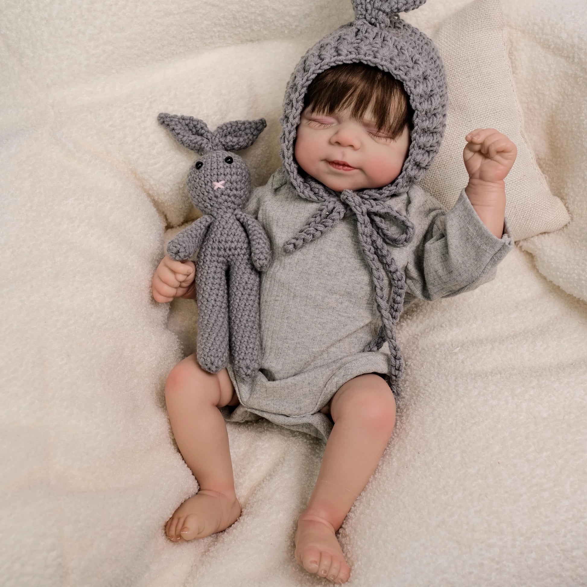 1PC 20 "/ 48 cm Blue Reborn doll, soft vinyl baby doll children's toy gift, perfect for birthdays, Christmas - Clothesfassion.store