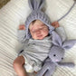 1PC 20 "/ 48 cm Blue Reborn doll, soft vinyl baby doll children's toy gift, perfect for birthdays, Christmas - Clothesfassion.store