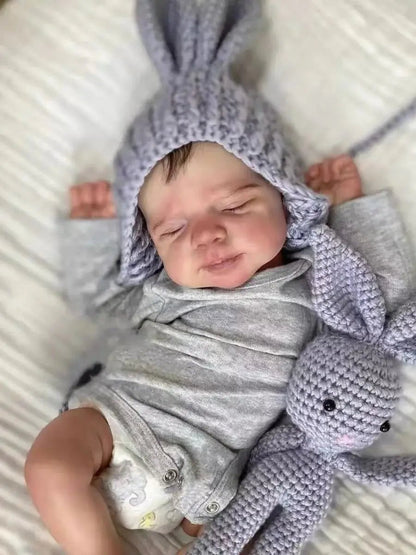 1PC 20 "/ 48 cm Blue Reborn doll, soft vinyl baby doll children's toy gift, perfect for birthdays, Christmas - Clothesfassion.store