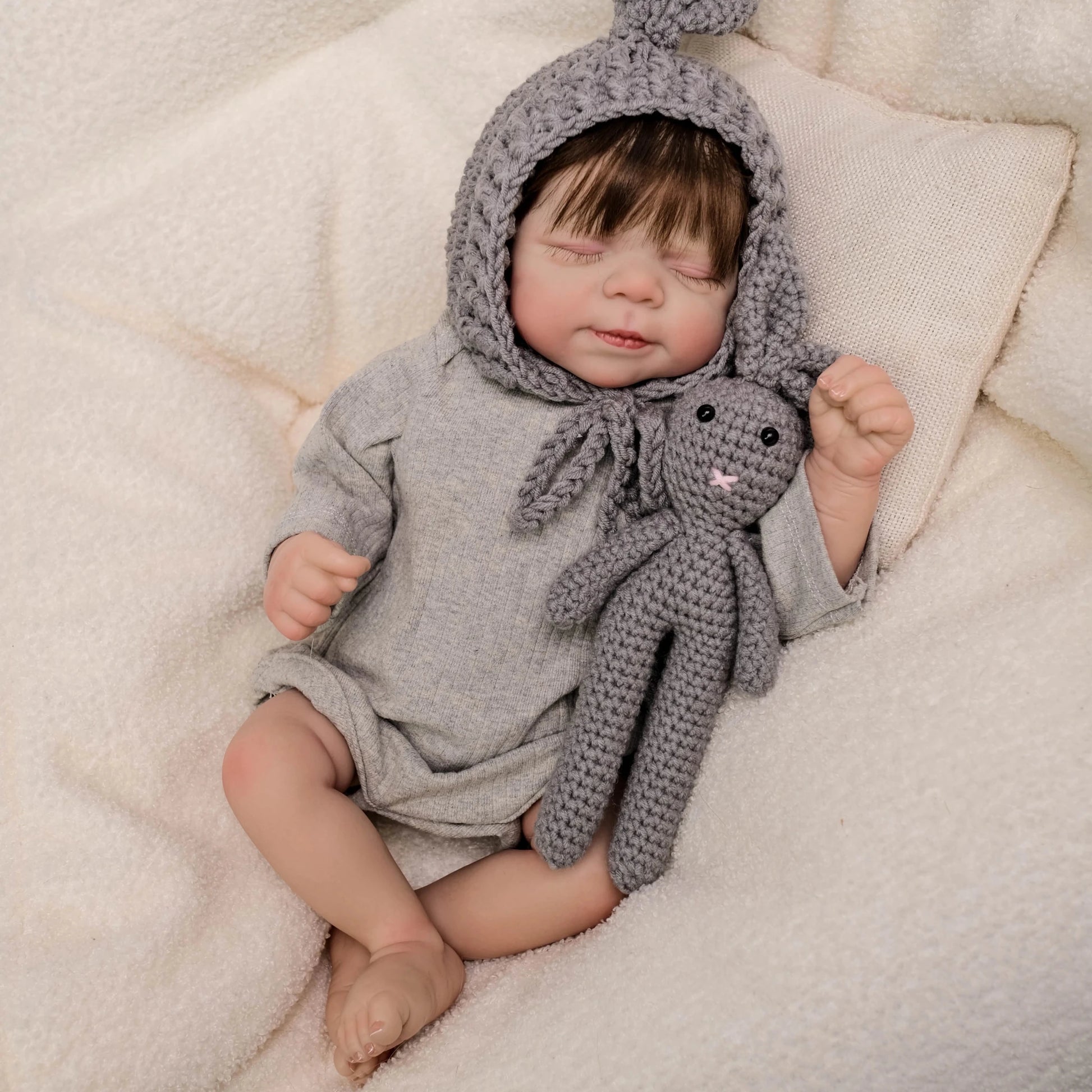 1PC 20 "/ 48 cm Blue Reborn doll, soft vinyl baby doll children's toy gift, perfect for birthdays, Christmas - Clothesfassion.store