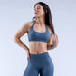 2 Pieces Yoga Suit for Women Seamless Fitness Gym Clothes Halter Sports Bra Matching Impact Shorts Workout Sets Gym Outfit - Clothesfassion.store