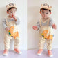 2024 Autumn Baby Clothes Newborn Jumpsuit Infant Boys False 2 Pcs Stripe Patchwork Romper Toddler Cartoon Dinosaur One Piece - Clothesfassion.store