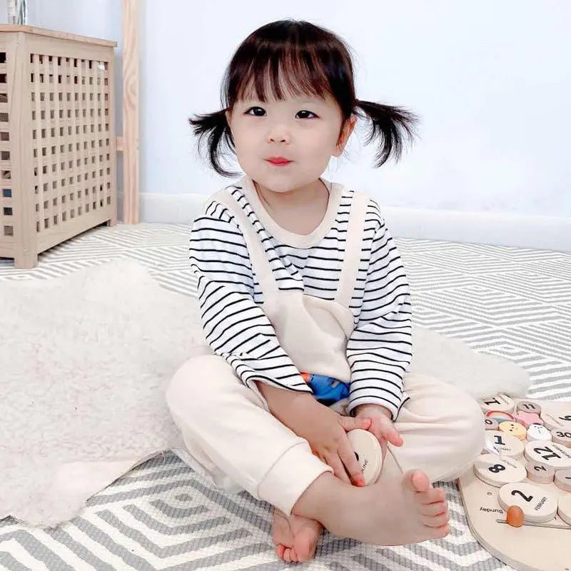 2024 Autumn Baby Clothes Newborn Jumpsuit Infant Boys False 2 Pcs Stripe Patchwork Romper Toddler Cartoon Dinosaur One Piece - Clothesfassion.store