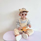2024 Autumn Baby Clothes Newborn Jumpsuit Infant Boys False 2 Pcs Stripe Patchwork Romper Toddler Cartoon Dinosaur One Piece - Clothesfassion.store