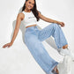 2024 new women's wear European and American loose Denim wide leg pants slimming high waist all - match jeans for women - Clothesfassion.store