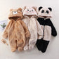 2025 Autumn Winter Baby Romper Cartoon Fluffy Panda Rabbit Bear Jumpsuit Boys Girls Soft Warm Cotton Outwear Clothes - Clothesfassion.store