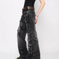 2025 Autumn Winter Women's Denim Pants Dark Academia Cargo Jean Flared Bell Bottom Designer Kpop Japanese Y2k 2000s Goblin Core - Clothesfassion.store