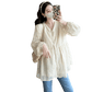 2025 Spring Pregnant Woman Korean Fashion V - neck Rose Embroidered European Style Maternity Breeze Shirt Top Pregnancy Blouse - Clothesfassion.store