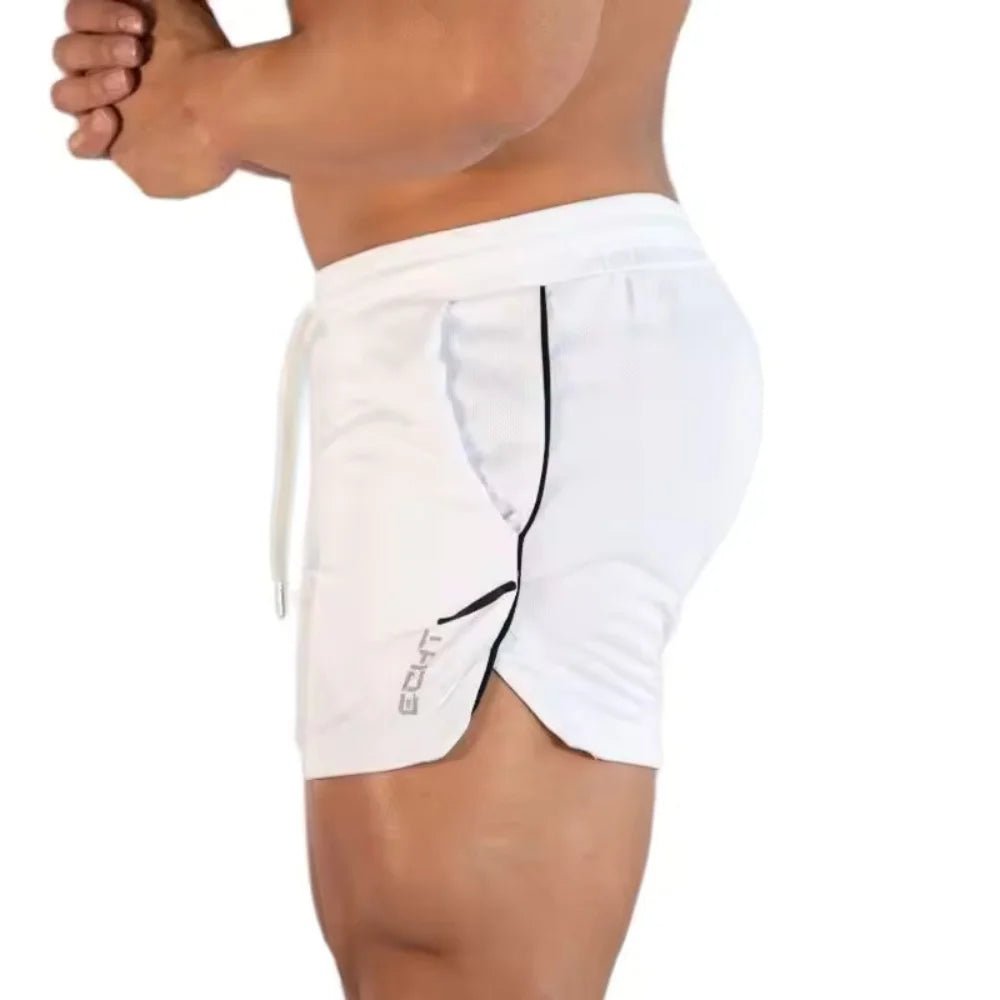 2026 Mens Gym Training Shorts Men Sports Casual Clothing Fitness Workout Running Grid quick - drying compression Shorts Athletics - Clothesfassion.store