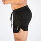 2026 Mens Gym Training Shorts Men Sports Casual Clothing Fitness Workout Running Grid quick - drying compression Shorts Athletics - Clothesfassion.store