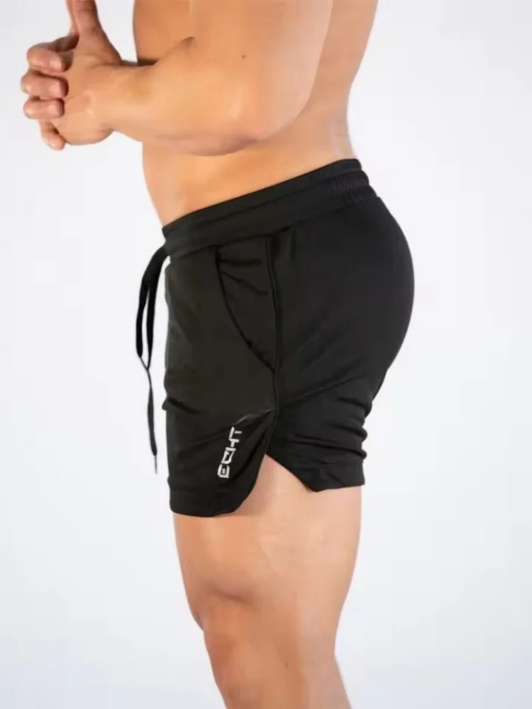 2026 Mens Gym Training Shorts Men Sports Casual Clothing Fitness Workout Running Grid quick - drying compression Shorts Athletics - Clothesfassion.store