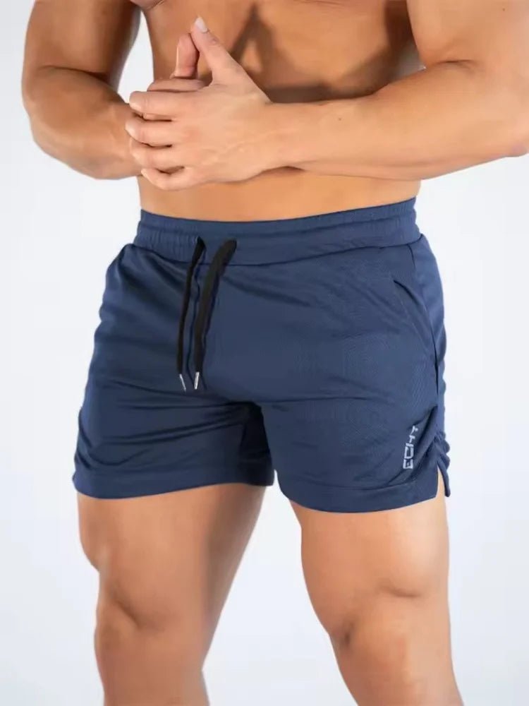 2026 Mens Gym Training Shorts Men Sports Casual Clothing Fitness Workout Running Grid quick - drying compression Shorts Athletics - Clothesfassion.store