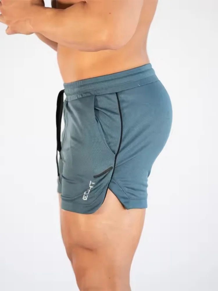 2026 Mens Gym Training Shorts Men Sports Casual Clothing Fitness Workout Running Grid quick - drying compression Shorts Athletics - Clothesfassion.store