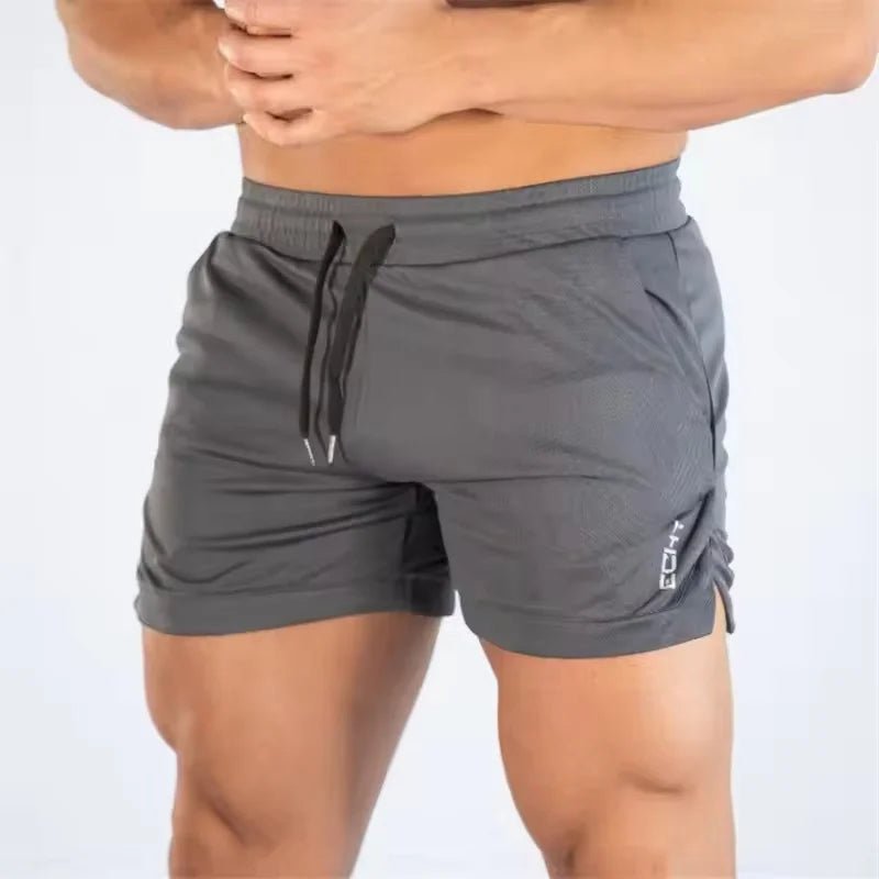 2026 Mens Gym Training Shorts Men Sports Casual Clothing Fitness Workout Running Grid quick - drying compression Shorts Athletics - Clothesfassion.store