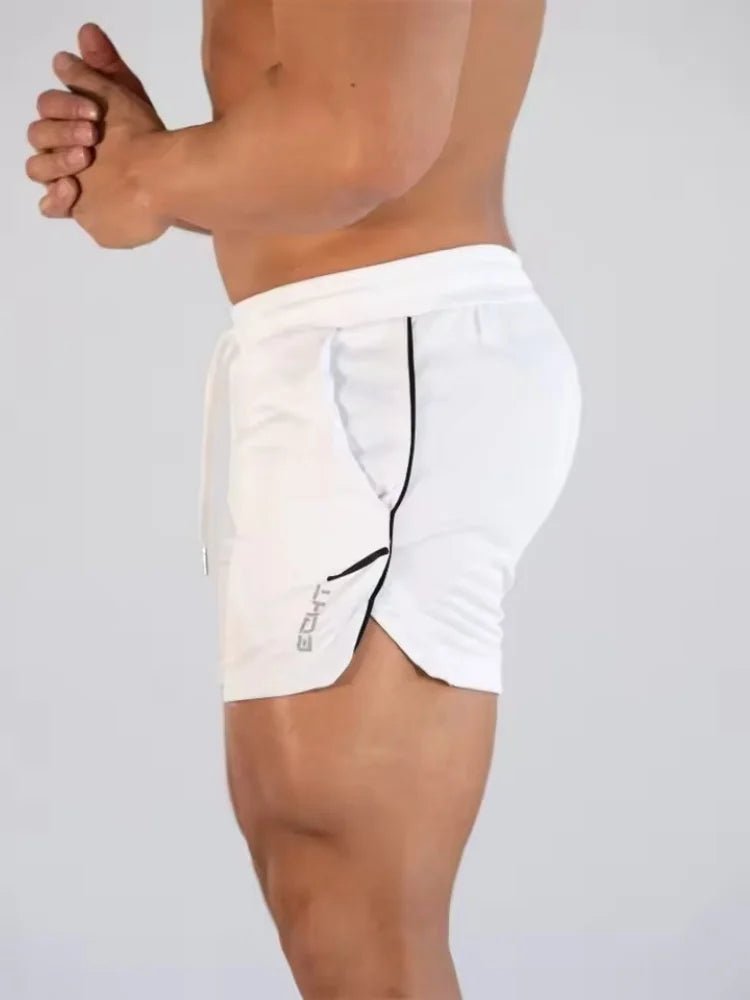 2026 Mens Gym Training Shorts Men Sports Casual Clothing Fitness Workout Running Grid quick - drying compression Shorts Athletics - Clothesfassion.store