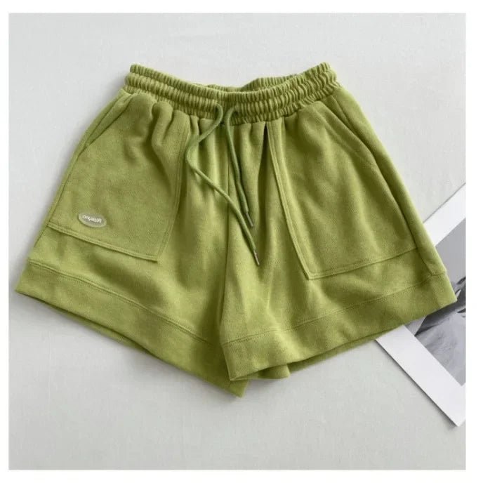 2026 Women's Comfortable Loose Wide - legged Drawstring A Pants Slim Waist Slim Fit Casual Home Versatile Sports Shorts New - Clothesfassion.store