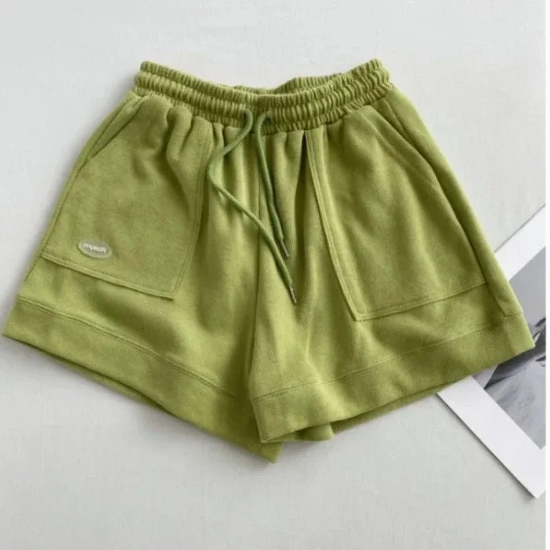 2026 Women's Comfortable Loose Wide - legged Drawstring A Pants Slim Waist Slim Fit Casual Home Versatile Sports Shorts New - Clothesfassion.store