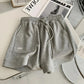 2026 Women's Comfortable Loose Wide - legged Drawstring A Pants Slim Waist Slim Fit Casual Home Versatile Sports Shorts New - Clothesfassion.store