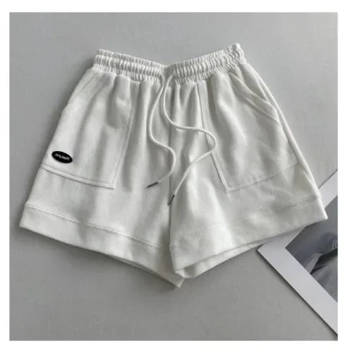 2026 Women's Comfortable Loose Wide - legged Drawstring A Pants Slim Waist Slim Fit Casual Home Versatile Sports Shorts New - Clothesfassion.store