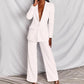 2pcs Casual Suit Lapel Button - down Blazer Jacket And Straight - leg Pants Office Commuting Business Trousers Set Clothing - Clothesfassion.store