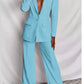 2pcs Casual Suit Lapel Button - down Blazer Jacket And Straight - leg Pants Office Commuting Business Trousers Set Clothing - Clothesfassion.store