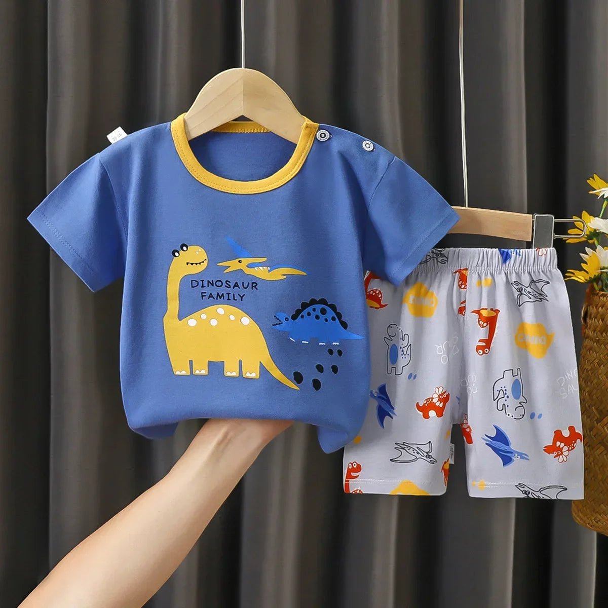 2PCS Children's Sets mother Kids Clothes Boys Girl T-shirt Shorts Summer Cotton Short sleeve Baby Children Clothing Toddler Suit - Clothesfassion.store
