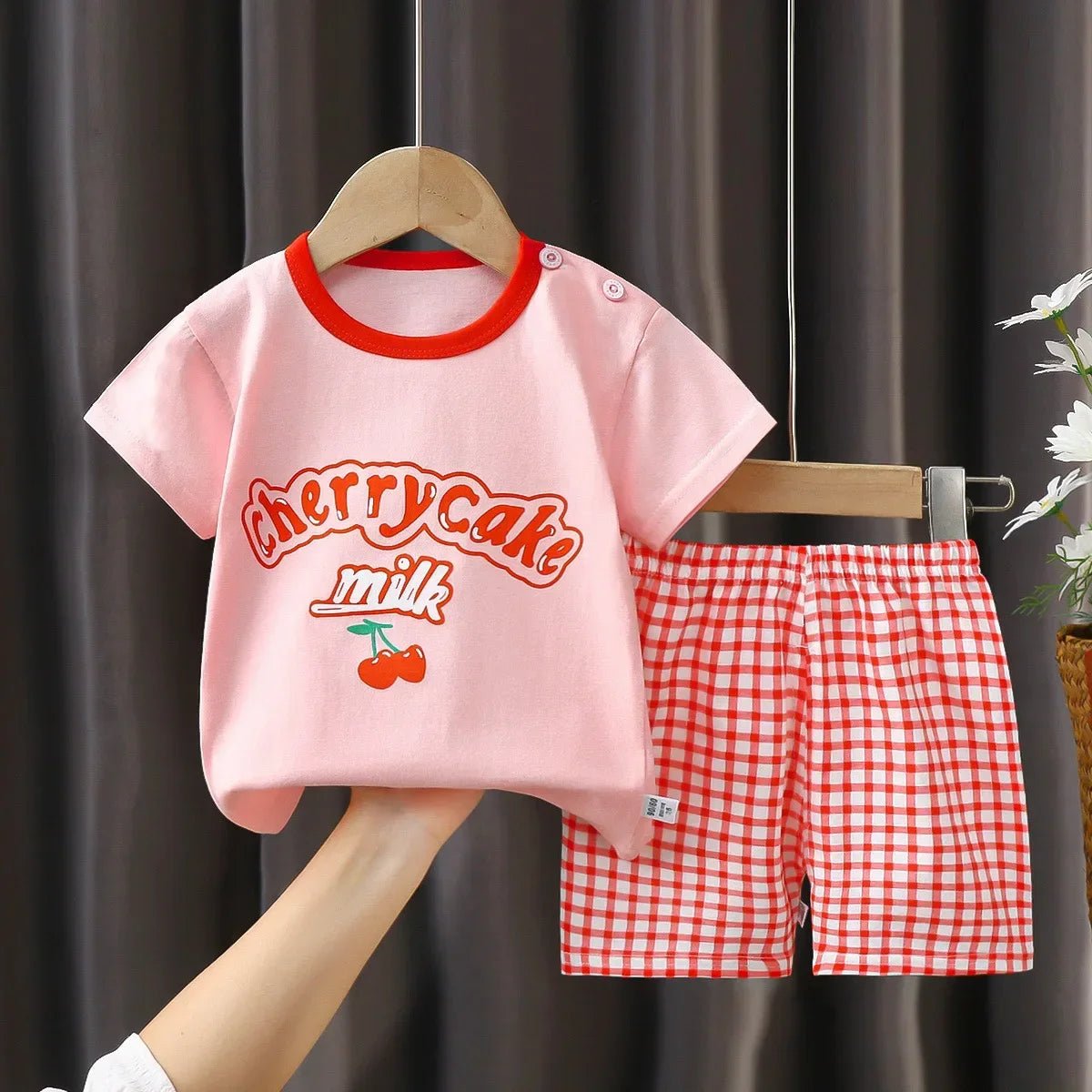 2PCS Children's Sets mother Kids Clothes Boys Girl T-shirt Shorts Summer Cotton Short sleeve Baby Children Clothing Toddler Suit - Clothesfassion.store
