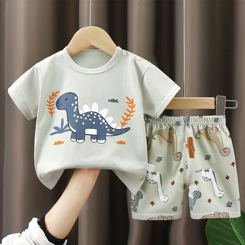 2PCS Children's Sets mother Kids Clothes Boys Girl T-shirt Shorts Summer Cotton Short sleeve Baby Children Clothing Toddler Suit - Clothesfassion.store