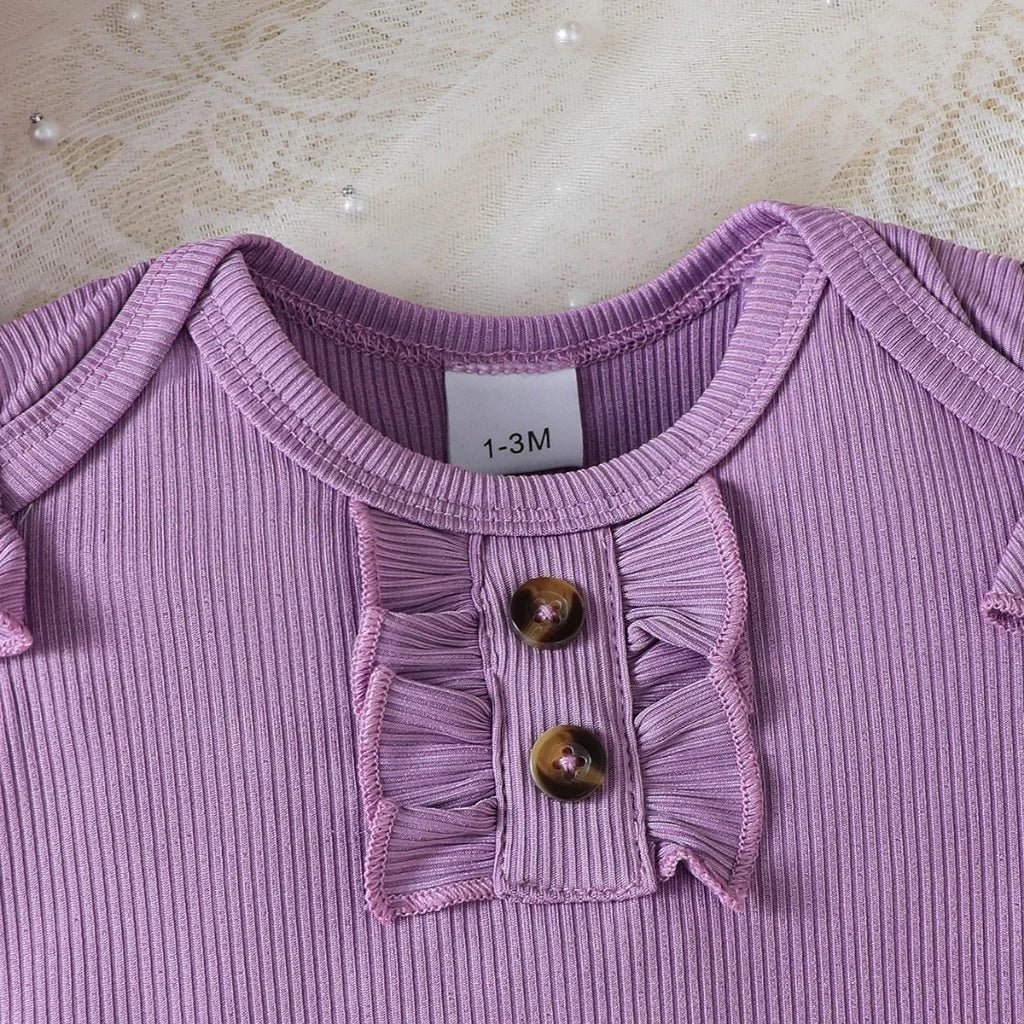 2PCS Newborn Baby Girl Clothing Set Short Sleeved Top+Strap Short Skirt Cute &Versatile Summer Clothes for Infant 1 - 12 Months - Clothesfassion.store