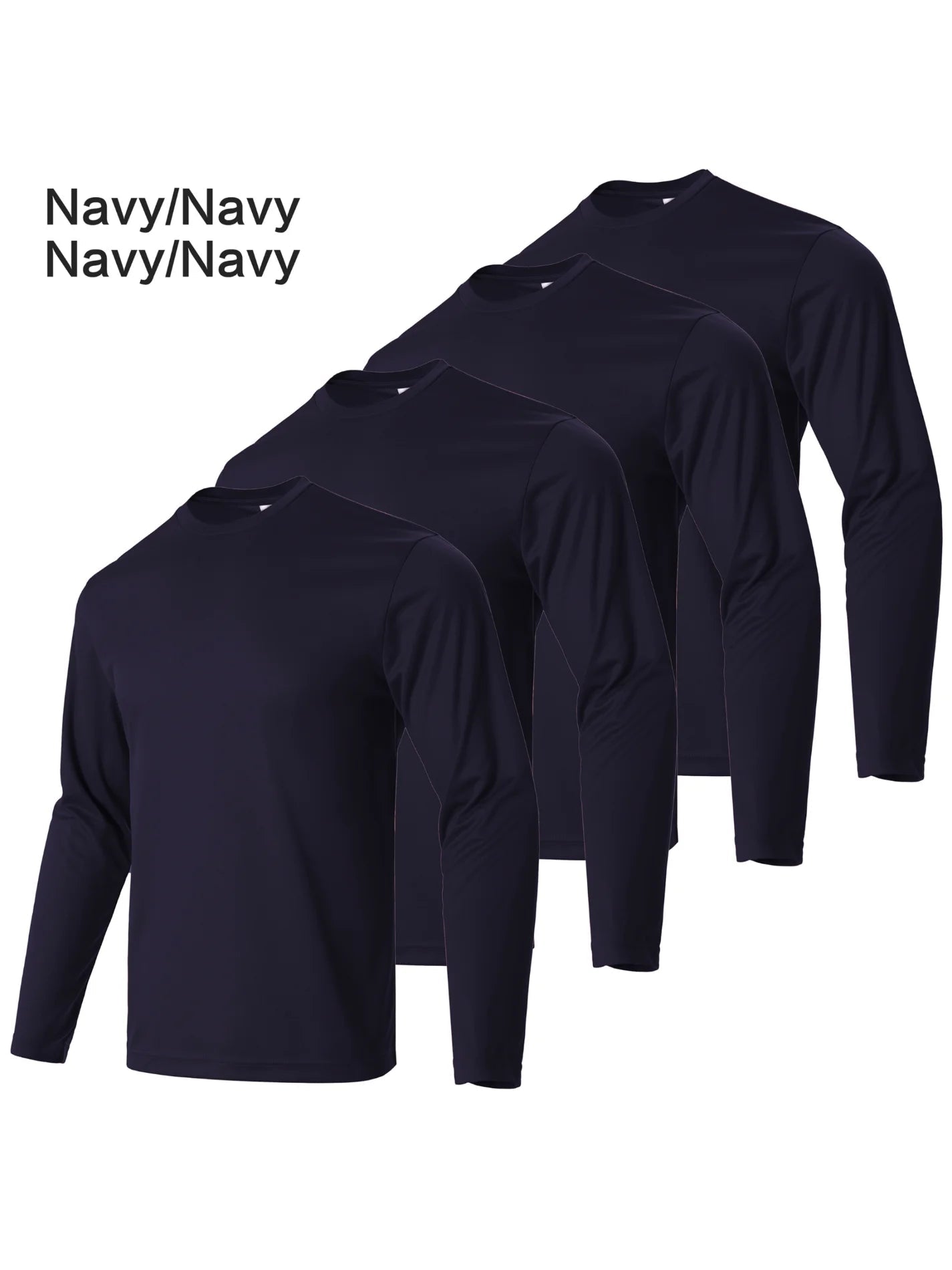 4 - piece men's solid color round neck T-shirt - quick drying, breathable, moisture wicking, suitable for fitness and running - Clothesfassion.store