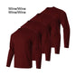 4 - piece men's solid color round neck T-shirt - quick drying, breathable, moisture wicking, suitable for fitness and running - Clothesfassion.store