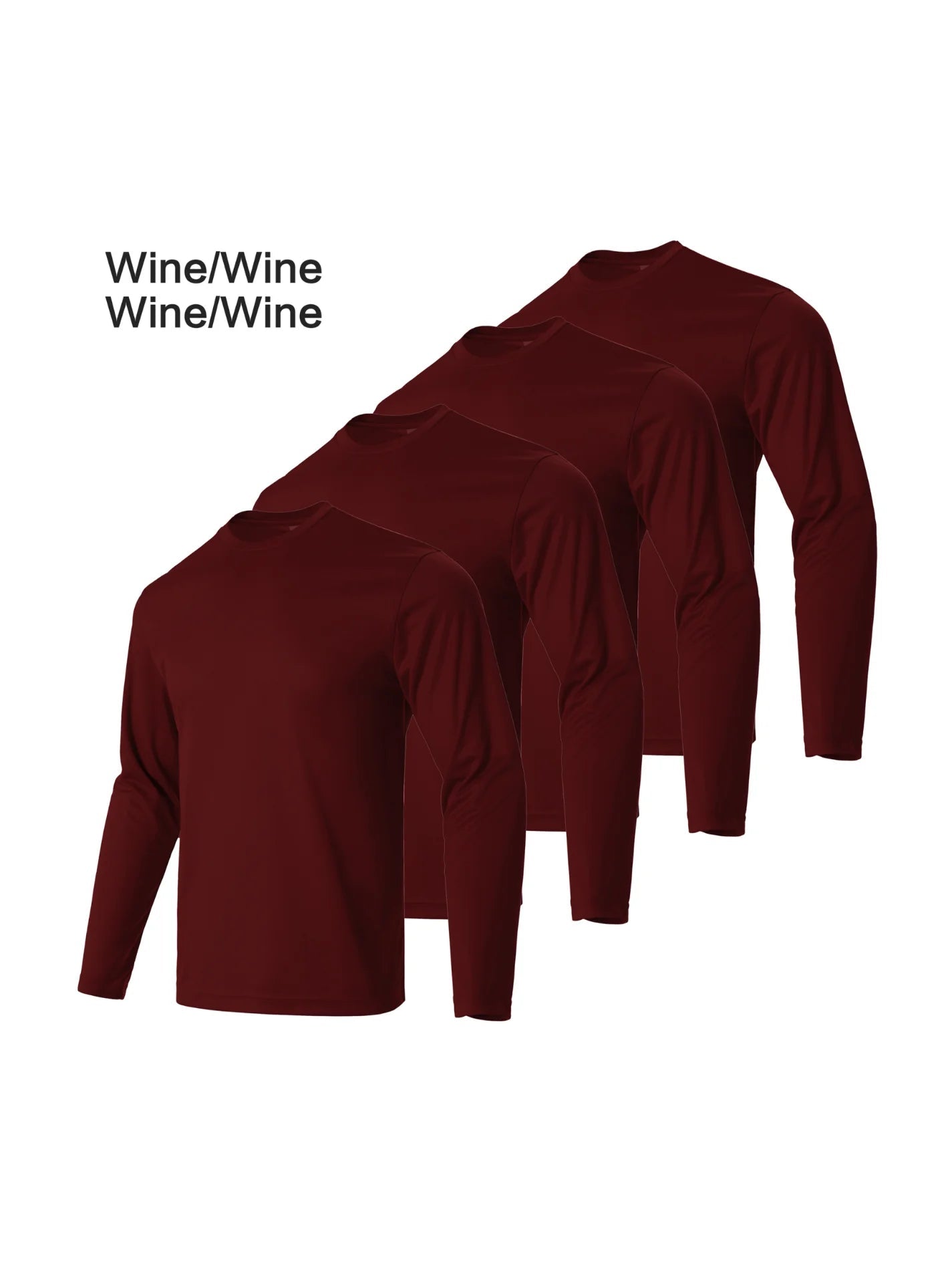 4 - piece men's solid color round neck T-shirt - quick drying, breathable, moisture wicking, suitable for fitness and running - Clothesfassion.store