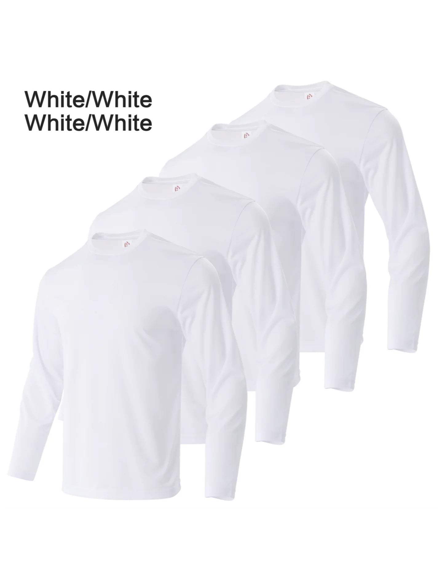 4 - piece men's solid color round neck T-shirt - quick drying, breathable, moisture wicking, suitable for fitness and running - Clothesfassion.store