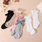5 Pairs of Kids Knee High Socks with Bowknots Decoration, Cute Soft Breathable Long Striped Socks for Baby Girls Aged 0 - 72 Months - Clothesfassion.store