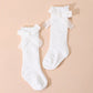 5 Pairs of Kids Knee High Socks with Bowknots Decoration, Cute Soft Breathable Long Striped Socks for Baby Girls Aged 0 - 72 Months - Clothesfassion.store