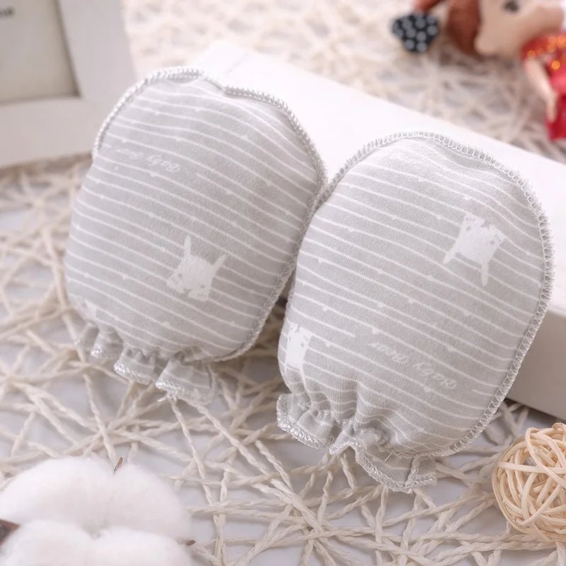 5 pairs/lot Newborn Baby Mittens Cotton Cartoon Soft Boys Girls Resuable Gloves 0 - 3M Baby Girl Boy Head Mittens - Clothesfassion.store