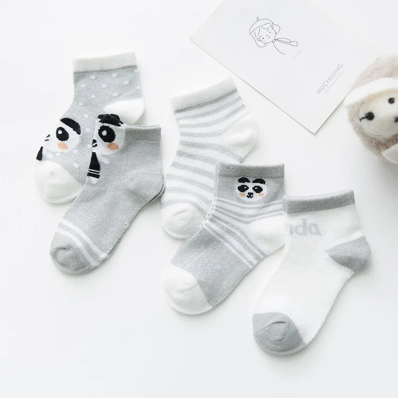 5Pairs/lot 0 - 2Y Infant Baby Socks Baby Socks for Girls Cotton Mesh Cute Newborn Boy Toddler Socks Baby Clothes Accessories - Clothesfassion.store