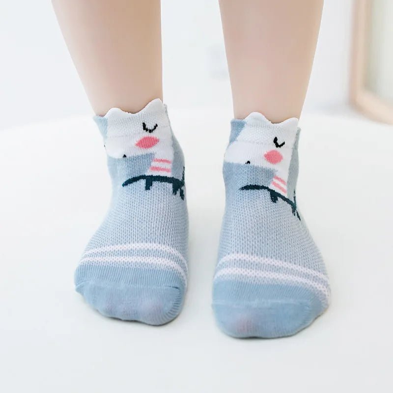 5Pairs/lot 0 - 2Y Infant Baby Socks Baby Socks for Girls Cotton Mesh Cute Newborn Boy Toddler Socks Baby Clothes Accessories - Clothesfassion.store