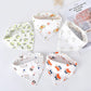 5pcs/lot Baby Bibs Triangle Double Cotton Bibs Cartoon Print Saliva Towel Baby Boys Girls Feeding Apron Cotton Bandana Bibs - Clothesfassion.store
