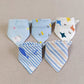 5pcs/lot Baby Bibs Triangle Double Cotton Bibs Cartoon Print Saliva Towel Baby Boys Girls Feeding Apron Cotton Bandana Bibs - Clothesfassion.store